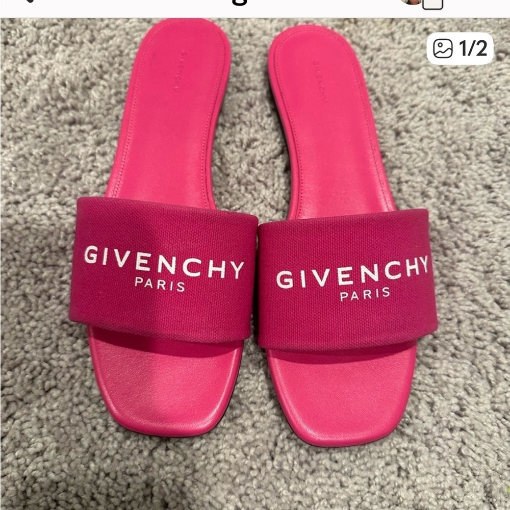 Givenchy Pink Slides. New
